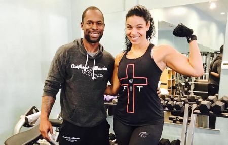Jordin Sparks with trainer, Eric Small